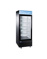 Zanduco 28" Single Door Glass Refrigerator with 648L Capacity - Black, 110V, 1/5 HP