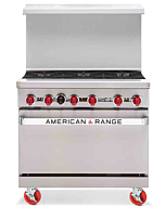 American Range ARW36-6  36" Heavy Duty Restaurant Gas Range with 6 Burners