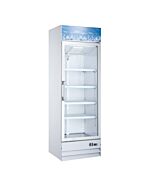Zanduco 27" Single Door Swing Glass Freezer - White 12.9 cu. ft.