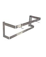 Omcan Stainless Steel Wall-Mounted Pot Rack -36"   with 3 Pc Plated Pot Hooks