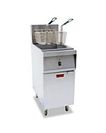 Omcan 14 kW Electric Floor Fryer - 40 lb. Capacity