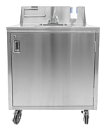 Zanduco Single Bowl Portable Hand Sink with Water Heater Tank and Pump