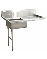 Zanduco 60" Left Side Under Counter Dish Table