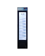 Zanduco 16.5" Single Glass Door Reach-In Merchandiser Freezer - 105L, Black