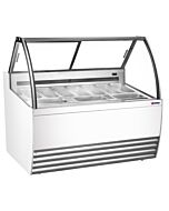 Omcan 55.4" Gelato Display Showcase - White