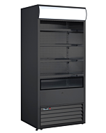 Zanduco 36" Grab-and-Go Refrigerated Floor Self-Serve Display Case with 530L Capacity - Black, 120V