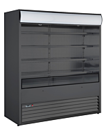 Zanduco 72" Grab-and-Go Refrigerated Floor Self-Serve Display Case with 1050L Capacity - Black, 220V