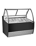 Omcan 55.4" Gelato Display Showcase - Black