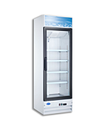Zanduco 26" Single Glass Door 14 cu. ft. Merchandiser Refrigerator - White