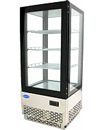 Zanduco 17" Countertop Refrigerated Showcase with Four Sided Glass and Stainless Steel Base - 110V, 180W