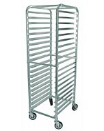 Omcan Aluminum End Load Bun / Sheet Pan Rack with Casters, Curved Top