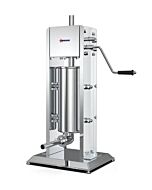 Omcan Stainless Steel Vertical Gear Drive Manual Sausage Stuffer - 11lb.