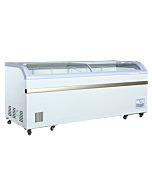 EFI FCCG-79 79" Ice Cream Freezer with Curved Glass Top, 24.7 Cu. Ft.