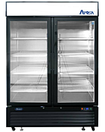 Atosa MCF8721ES 54" Bottom Mount Two Glass Door Reach In Merchandiser Freezer