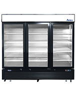 Atosa MCF8724GR – Black Exterior Glass Three (3) Door Merchandiser Refrigerator