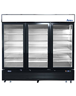 Atosa MCF8728GR 82" Bottom Mount Three Glass Door Reach In Merchandiser Freezer
