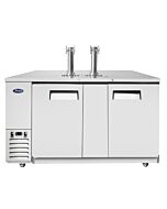 Atosa MKC68GR 68'' Stainless Steel Keg Cooler with 2 Dual Tap Towers