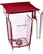 Blendtec 40-619-62- FourSide Jar with Hard Lid Red