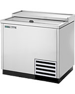 True T-36-GC-S-HC 36" Solid Slide Lid Stainless Steel Glass and Plate Chiller/Froster