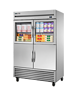 True T-49-2-G-2-HC~FGD01 55" Half Glass 4-Door Reach-In Refrigerator