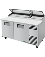 True TPP-AT-67-HC 67" 2-Door Refrigerated Pizza Prep Table with Alternate Top