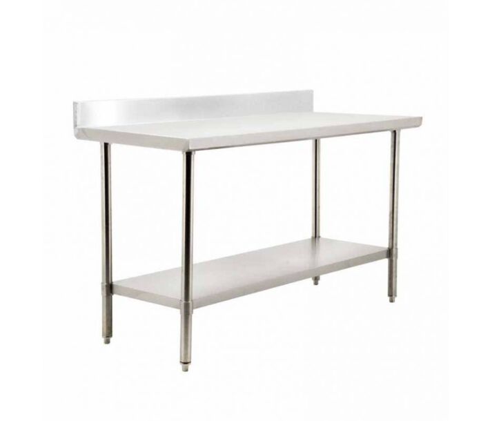 Zanduco 24" x 24" Heavy Duty All Stainless Steel Worktable with Backsplash and Undershelf USA - USA
