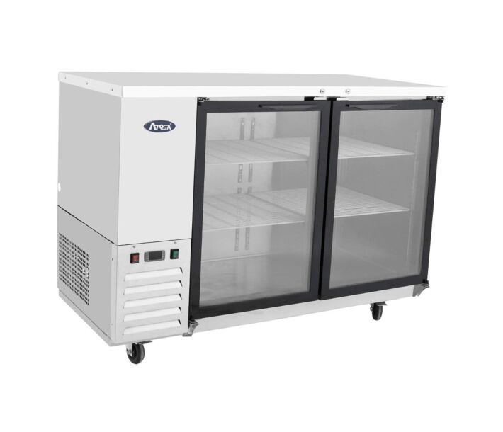 Atosa MBB59G-GR 58" Glass Two Door Back Bar Refrigerator - CA