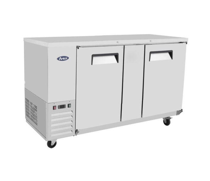 Atosa MBB69GR 68" Solid Two Door Back Bar Refrigerator - CA