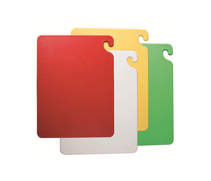 San Jamar CB1824QS 18" x 24" x 1/2" Cut-N-Carry Color Cutting Boards, 4 Board System - CA