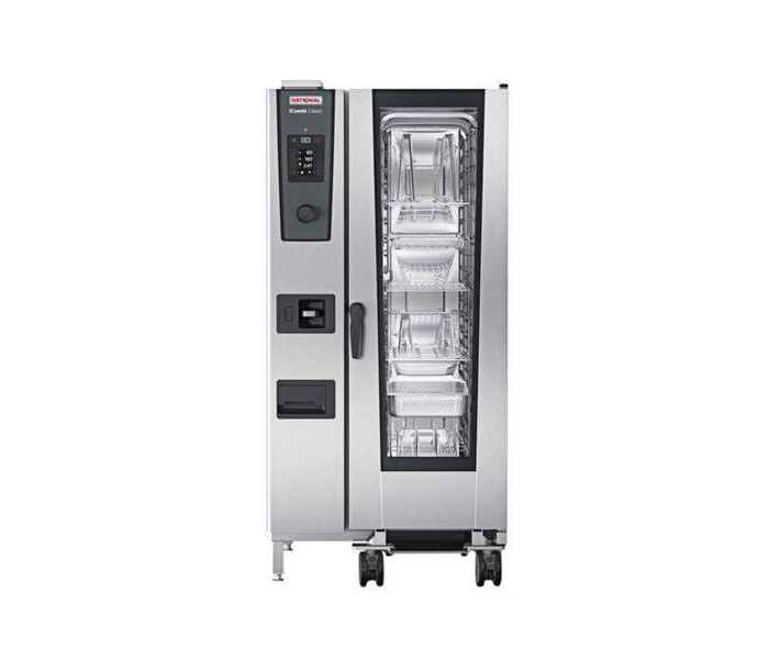 Rational CF2ERRA.0000261 iCombi Classic Single 20-Half Size Electric Combi Oven with Manual Controls - 208/240V, 3 Phase - CA