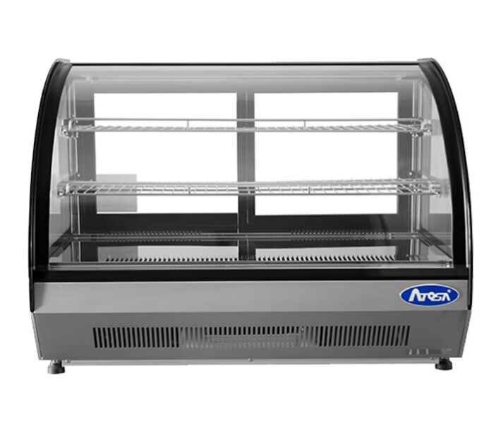 Atosa CRDC-46 Countertop Refrigerated Display Curved - 4.6 Cu Ft - CA