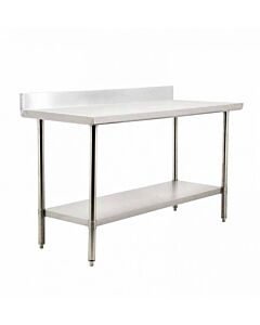 Zanduco 24" x 24" Heavy Duty All Stainless Steel Worktable with Backsplash and Undershelf USA