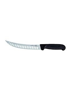 Omcan 8" Curved Blade Breaking Knife G-Edge - Black Handle