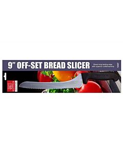 Omcan 9" Off-Set, Straight Edge Slicer Knife, Retail Pack