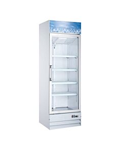Zanduco 27" Single Door Swing Glass Freezer - White 12.9 cu. ft.