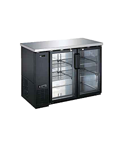 EFI CBBGD2-48CC 48" Two Glass Door Refrigerated Back Bar Cooler, 12 Cu. Ft.