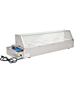 Omcan 1.5-kW Bain Marie with 4 Half-size Pans