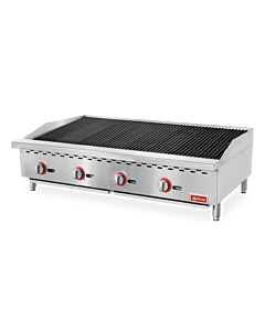 Omcan 48" Countertop Radiant Gas Charbroiler with 4 Burner - 140,000 BTU