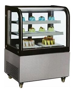 Zanduco Scratch and Dent 48" Curved Refrigerated Showcase Floor 370 L/13 Cu.Ft. - 110V/60/1