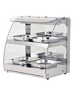 Omcan 24" Two-Shelf Self Serve Heated Display Case