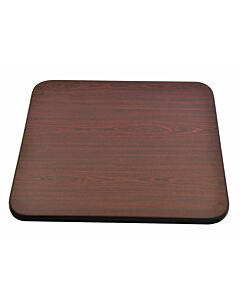 Zanduco 24" x 30" x 1" Laminated Rectangular Table Top Reversible Mahogany/Black