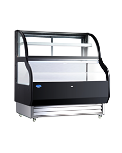 Zanduco Top Front Curved Glass and Self-Serving Lower Station Refrigerated Showcase with 510L Capacity - 220V
