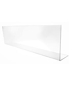 Omcan 29″ L-Shaped Clear Divider with 4″ Base x 8″ Height