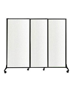Omcan Partition Quick Wall 3 Panels Sliding Clear Polycarbonate W 7' X H 5'10
