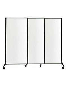 Omcan Partition Quick Wall 3 Panels Sliding Opal Polycarbonate W 7' X H 5'10