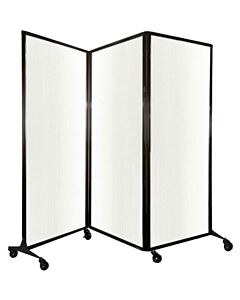 Omcan White Poly Quick Wall Folding Partition 8'4 x 5'10 Portable Room Divider