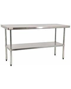 Zanduco Stainless Steel Worktable 30" X 72" with undershelf - Standard