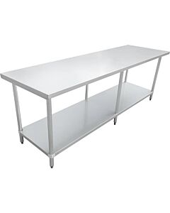 Zanduco Stainless Steel Worktable 30" X 96" with undershelf - Standard