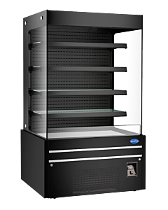 Zanduco 48" Grab-and-Go Black Open Front Refrigerated Display Case with 560L Capacity - 1600W