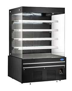 Zanduco 60" Grab-and-Go Black Open Front Refrigerated Display Case with 960L Capacity - 1880W